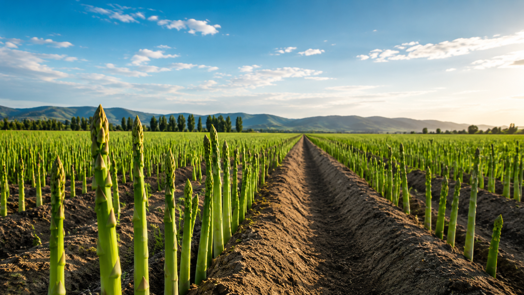 Espárrago verde crops